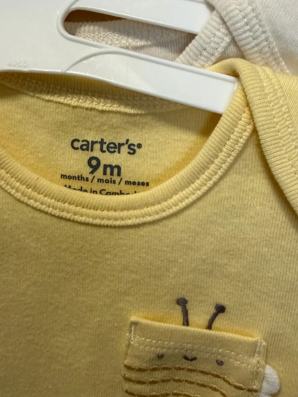 Carter's Soft Short-Sleeve onesie Bodysuit with - 9M